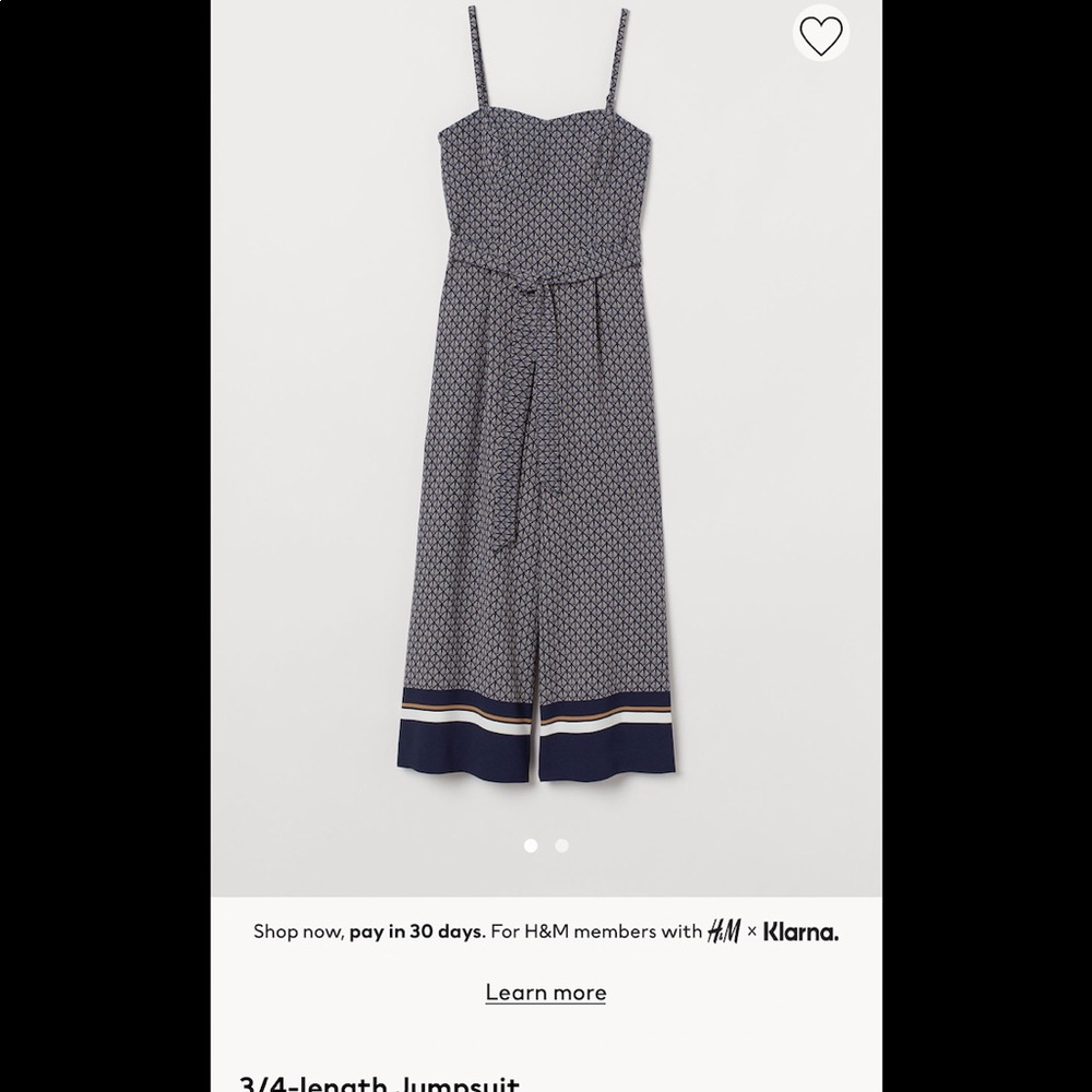 NWT - 3/ 4 length jumpsuit